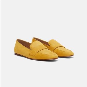 Zara mustard yellow loafers